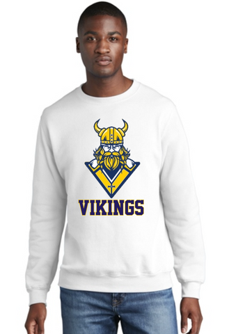 SJJ Vikings White Crewneck Sweatshirt