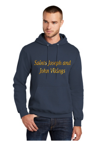 SJJ Vikings Glitter Text Hooded Sweatshirt Gold