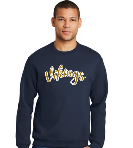 SJJ Vikings Sparkle Crewneck Sweatshirt