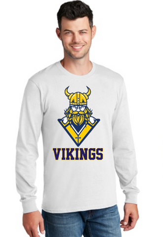 SJJ Vikings White Long Sleeve Tee