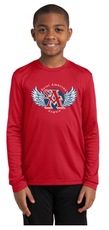St. Ambrose Spirt Wear Wings Long Sleeve Dri Fit Tee
